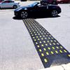 Scene of long speed hump in use