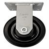 Side view of rigid caster with black wheel