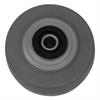 Side view of 4" x 2" rubber on plastic wheel