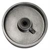 Side view of 6" x 2" cast iron wheel