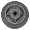 Side view of 6" x 2" rubber on plastic wheel
