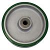 Side view of 10" x 3" urethane on iron wheel