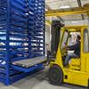 forklift unloading sheet stacker