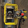Optional safety cage from above as worker approaches access point