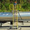 Rear view of Cantilever Mobile Work Platform with optional safety cage