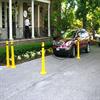 Guard Posts and chains used for temporary parking zone