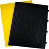 Round column protection material shown in both yellow and black