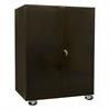 Closed black storage cabinet