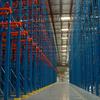 aisle in high-bay rack system