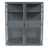 Front view of locker, doors closed