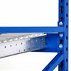 Tear-drop uprights have bolted side beams for stability and strength