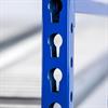 Tear-drop upright frames allow quick beam connections