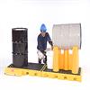 Two 2-drum spill decks joined inline with bladder attachment