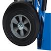 Hard rubber wheel on hand truck