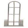 Front view of stainless steel hand truck.