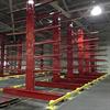 Rows of cantilever rack with red finish