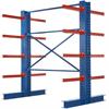 I-beam cantilever racks for pipe & heavy storage - double sided