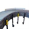 Flexible roller conveyor with side guarding