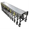 Roller conveyor compressed with rollers close together