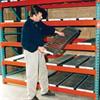Tracks drop easily into pallet racks. No connectors, angles, or hardware required.