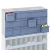 18 Drawer Cabinet used in conjunction with open bin cabinet