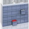 24 Drawer Cabinet used with open bin cabinet above and anther drawer cabinet below