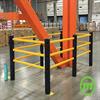 Flexible handrail installed around building columns