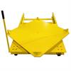 Yellow floor-mounted gliding rack with rotating top