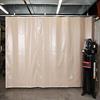 Acoustic curtain fully extended to reduce noise heard in surrounding areas