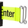 Fluorescent yellow belt printed with the word Enter