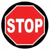 stop sign - red octagon with white text