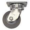 Side view of swivel caster with gray wheel