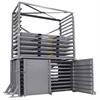 Sheet stacker with fork pockets stacked on folding sheetmaster