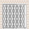 Drawing of Storefront Security Gate - single gate with fixed top and folding bottom