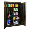 Open black wardrobe/storage combination cabinet