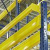 Pallet rack with welded style pallet stop