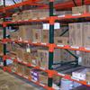 Structural pallet rack with flow storage inserts