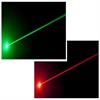Green and red laser beams