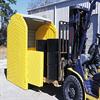 Fully opening front doors allow loading with a forklift