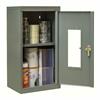 Open gray wall cabinet