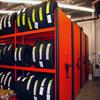 Mobile Aisle Tire Storage
