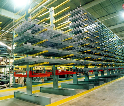 Heavy duty warehouse storage cantilever pipe rack for steel