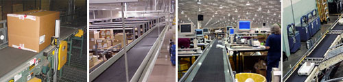 series of photos showing conveyor applications