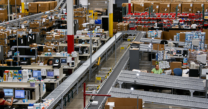 overhead conveyor system view