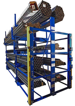 high-density pipe storage crank out rack
