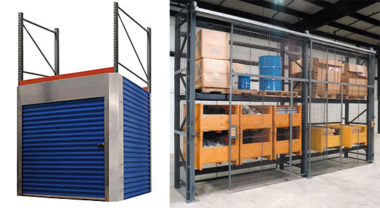 Secure rack and shelving systems