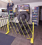 Mobile barrier gates for safer working conditions