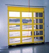 Overhead door with clear view panels