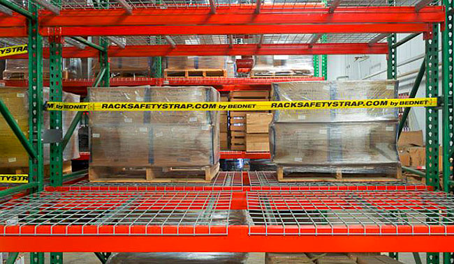 pallet rack safety strap