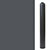 Dark gray bollard cover on plain background